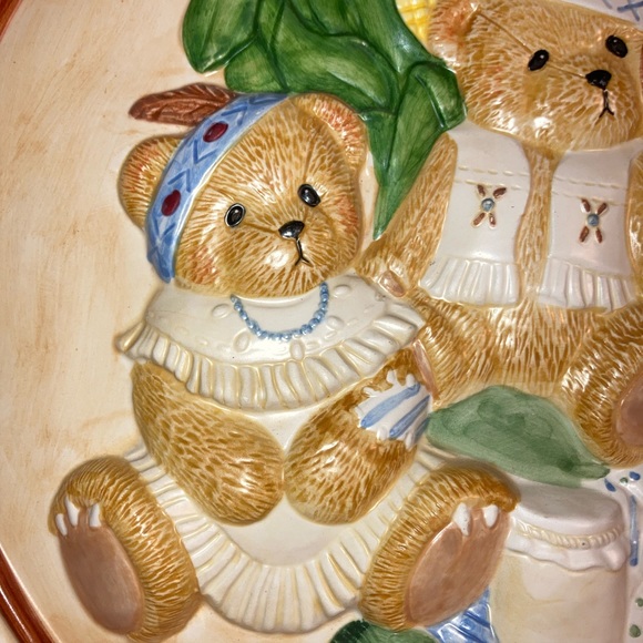 Cherished Teddies collectors wall plate teddy bear thanksgiving - Picture 4 of 9